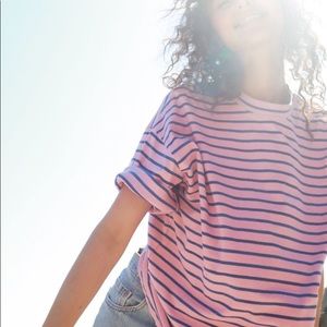 Never worn oversized Electric & Rose striped tee. Size XS